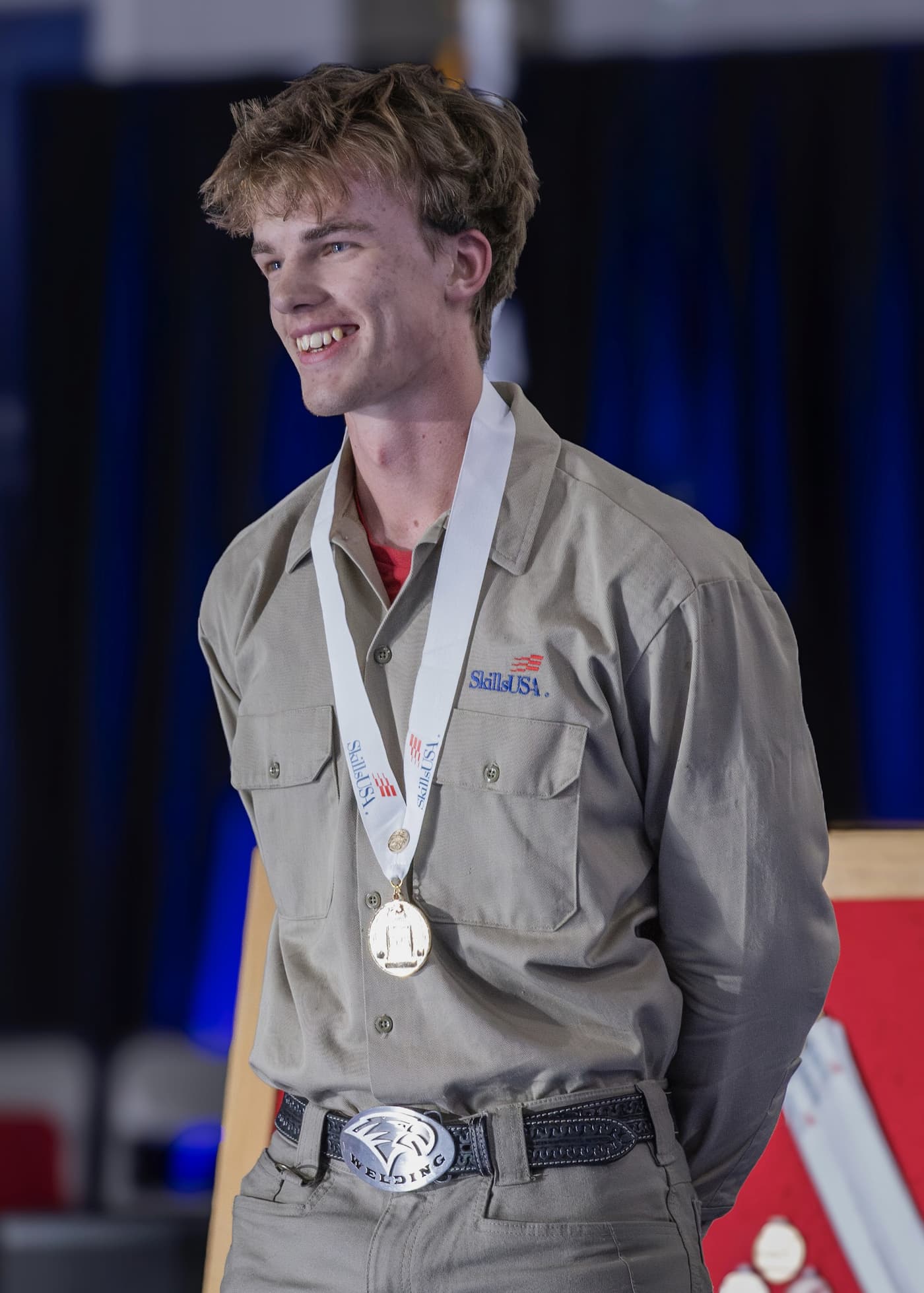 Benjamin Cornaby with 2X SkillsUSA Collegiate Champion medal